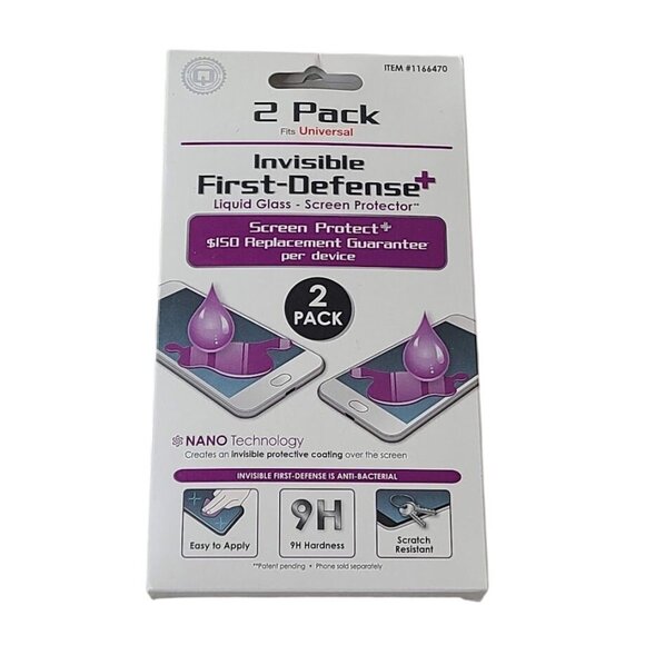 Qmadix Other - Invisible First-Defense Liquid Glass Screen Protector Single Kit (1 of 2 Pack)